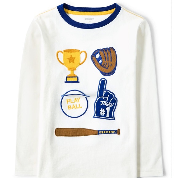 Baby boys Gymboree peek a boo baseball ⚾️ top. NWT - Picture 1 of 5